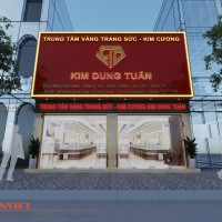 Thiết kế nội thất tiệm vàng Kim Dung Tuấn đẳng cấp